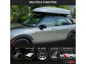 Alfa Romeo Stelvio Roof Rack Cross Bars - for models w/ factory roof rails - Black